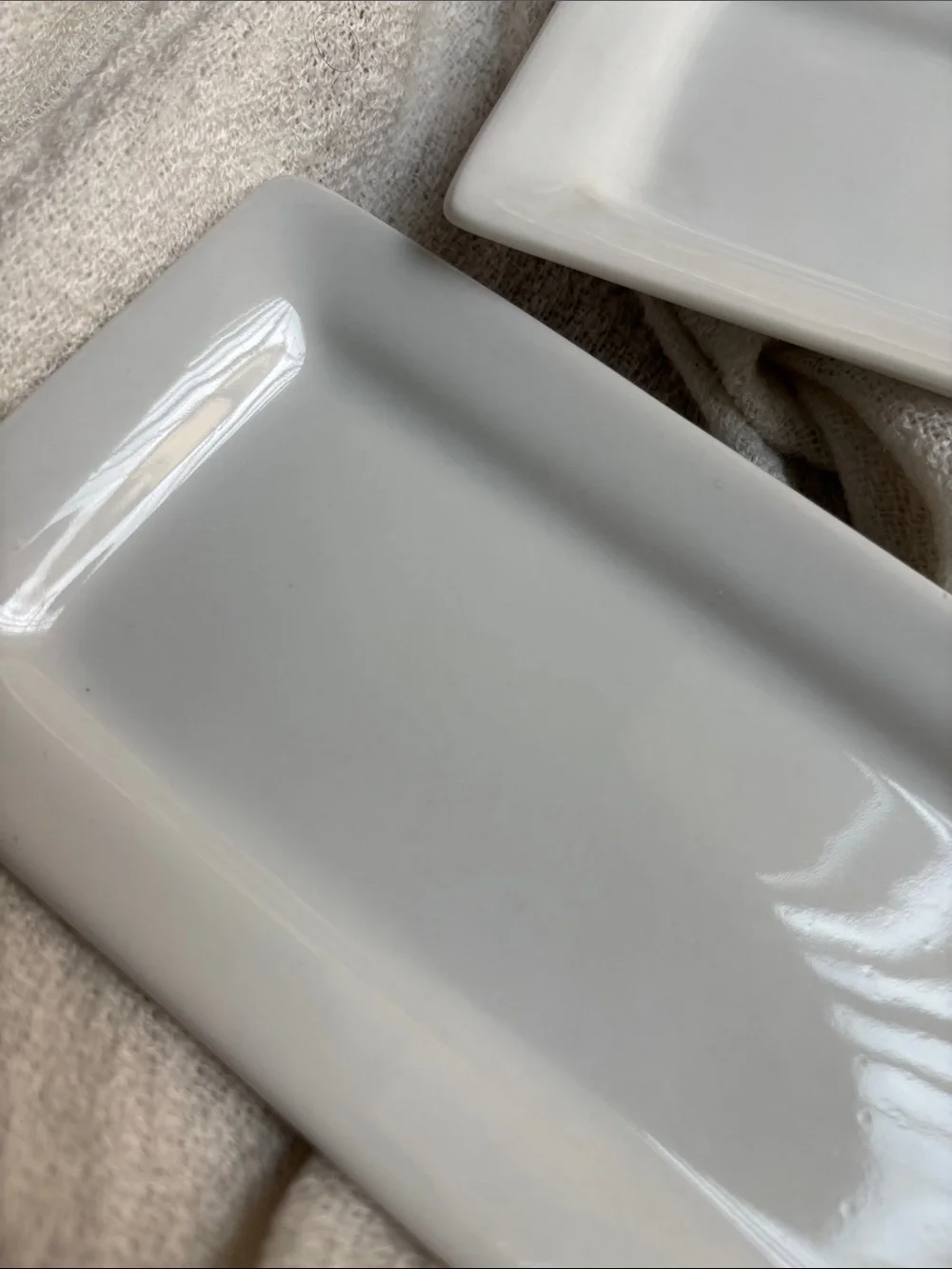 Sur La Table White Everyday Porcelain Serving Trays - Set of 2